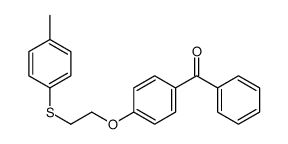 [4-[2-(4-methylphenyl)sulfanylethoxy]phenyl]-phenylmethanone结构式
