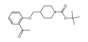 tert-butyl 4-((2-acetylphenoxy)methyl)piperidine-1-carboxylate结构式