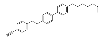 4-[2-[4-(4-heptylphenyl)phenyl]ethyl]benzonitrile Structure