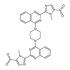2,2'-bis-(1-methyl-5-nitro-1H-imidazol-2-yl)-4,4'-piperazine-1,4-diyl-bis-quinazoline Structure