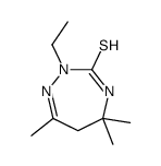 2-ethyl-5,5,7-trimethyl-4,6-dihydro-1,2,4-triazepine-3-thione结构式