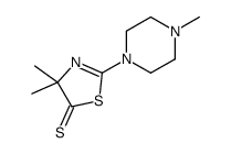 4,4-dimethyl-2-(4-methylpiperazin-1-yl)-1,3-thiazole-5-thione结构式