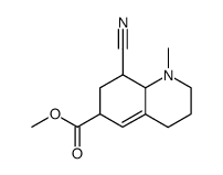 8-cyano-1-methyl-1,2,3,4,6,7,8,8a-octahydro-quinoline-6-carboxylic acid methyl ester结构式