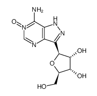 7-amino-3-(β-D-ribofuranosyl)pyrazolo[4,3-d]pyrimidine结构式