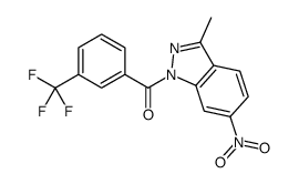 (3-methyl-6-nitroindazol-1-yl)-[3-(trifluoromethyl)phenyl]methanone结构式