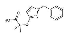 2-(1-benzylpyrazol-3-yl)oxy-2-methylpropanoic acid结构式