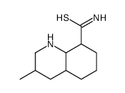 3-methyl-1,2,3,4,4a,5,6,7,8,8a-decahydroquinoline-8-carbothioamide结构式