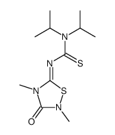 (2,4-dimethyl-3-oxo-[1,2,4]thiadiazolidin-5-ylidene)-diisopropyl-thiourea结构式