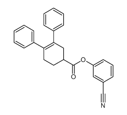 (3-cyanophenyl) 3,4-diphenylcyclohex-3-ene-1-carboxylate结构式