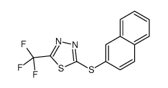 2-naphthalen-2-ylsulfanyl-5-(trifluoromethyl)-1,3,4-thiadiazole Structure