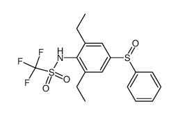 N-(4-Benzenesulfinyl-2,6-diethyl-phenyl)-C,C,C-trifluoro-methanesulfonamide结构式