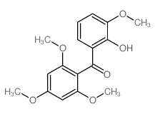 (2-hydroxy-3-methoxy-phenyl)-(2,4,6-trimethoxyphenyl)methanone structure