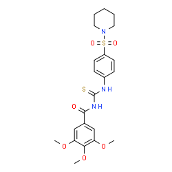 3,4,5-trimethoxy-N-({[4-(1-piperidinylsulfonyl)phenyl]amino}carbonothioyl)benzamide picture