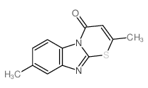 4H-[1,3]Thiazino[3,2-a]benzimidazol-4-one,2,8-dimethyl- structure