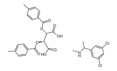 [1-(3,5-dichloro-phenyl)-ethyl]-methylamine di-p-toluoyl-D-tartrate salt Structure