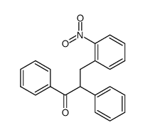 3-(2-nitro-phenyl)-1,2-diphenyl-propan-1-one结构式
