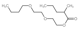 Pentanoic acid,2-methyl-, 2-(2-butoxyethoxy)ethyl ester structure