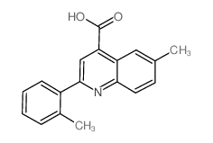 6-甲基-2-(2-甲基苯基)喹啉-4-羧酸结构式