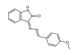 3-(2-(4-methoxybenzylidene)hydrazono)indolin-2-one结构式