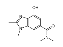 7-hydroxy-N,N,2,3-tetramethylbenzimidazole-5-carboxamide结构式