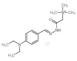 [(4-diethylaminophenyl)methylideneamino]carbamoylmethyl-trimethyl-azanium Structure