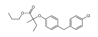 propyl 2-[4-[(4-chlorophenyl)methyl]phenoxy]-2-methylbutanoate Structure