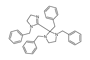 1,2,3-tribenzyl-2-(1-benzyl-4,5-dihydroimidazol-2-yl)imidazolidine Structure