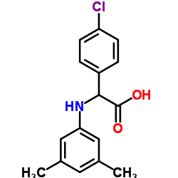 (4-CHLORO-PHENYL)-(3,5-DIMETHYL-PHENYLAMINO)-ACETIC ACID结构式