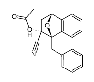 2-Acetoxy-1-benzyl-2-cyano-1,4-epoxy-1,2,3,4-tetrahydronaphthalene结构式