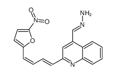 2-[4-(5-Nitro-2-furyl)-1,3-butadienyl]-4-quinolinecarbaldehyde hydrazone结构式