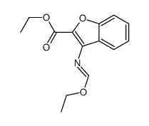 ethyl 3-(ethoxymethylideneamino)-1-benzofuran-2-carboxylate结构式