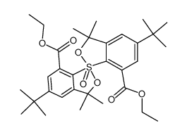 7,7'-dicarbethoxy-5,5'-bis(1,1-dimethylethyl)-3,3,3',3'-tetramethyl-1,1'-spiro[3H-2,1-benzoxathiole] 1-oxide Structure
