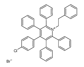 4-(4-chlorophenyl)-1-phenethyl-2,3,5,6-tetraphenylpyridin-1-ium bromide Structure
