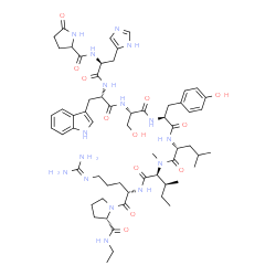LHRH, Leu(6)-Leu(N-alpha-Me)(7)-N-Et-ProNH2(9)-结构式