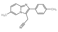 (6-Methyl-2-p-tolyl-imidazo[1,2-a]pyridin-3-yl)-acetonitrile structure