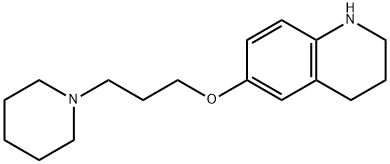 6-(3-(哌啶-1-基)丙氧基)-1,2,3,4-四氢喹啉结构式