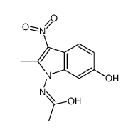 N-(6-hydroxy-2-methyl-3-nitroindol-1-yl)acetamide Structure