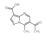 6-acetyl-7-methylpyrazolo[1,5-a]pyrimidine-3-carboxylic acid(SALTDATA: FREE) Structure