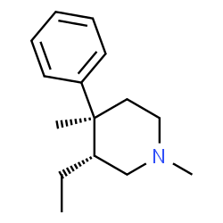 Piperidine, 3-ethyl-1,4-dimethyl-4-phenyl-, cis- (9CI)结构式