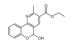 ethyl 5-hydroxy-3-methyl-5H-[1]benzopyrano[4,3-b]pyridine-3-carboxylate结构式
