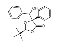 (2S,5R,1'S)-2-(tert-butyl)-5-phenyl-5-(1'-phenyl-1'-hydroxymethyl)-1,3-dioxolan-4-one Structure