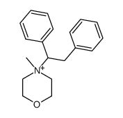 4-(1,2-diphenylethyl)-4-methylmorpholin-4-ium结构式