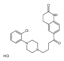 6-[4-[4-(2-chlorophenyl)piperazin-1-yl]butanoyl]-3,4-dihydro-1H-quinolin-2-one,hydrochloride Structure