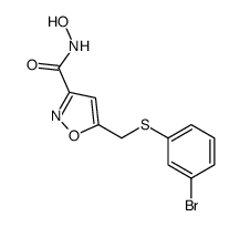 5-[(3-bromophenyl)sulfanylmethyl]-N-hydroxy-1,2-oxazole-3-carboxamide Structure