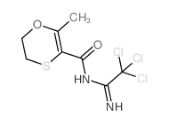 N-(1-amino-2,2,2-trichloro-ethylidene)-2-methyl-5,6-dihydro-1,4-oxathiine-3-carboxamide结构式