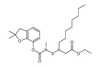 ethyl 2-[[(2,2-dimethyl-3H-1-benzofuran-7-yl)oxycarbonyl-methylamino]sulfanyl-octylamino]acetate Structure