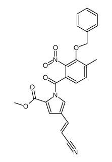 methyl 1-(3-(benzyloxy)-4-methyl-2-nitrobenzoyl)-4-(2-cyanovinyl)-1H-pyrrole-2-carboxylate结构式