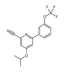 4-propan-2-yloxy-6-[3-(trifluoromethoxy)phenyl]pyridine-2-carbonitrile结构式