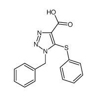 1-benzyl-5-phenylsulfanyltriazole-4-carboxylic acid Structure