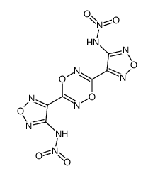 3,6-bis(4-nitroamino-1,2,5-oxadiazol-3-yl)-1,4,2,5-dioxadiazine结构式